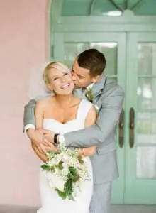 Range of wedding dress styles from beachy to formal displayed at Pawleys Island South Carolina bridal boutique