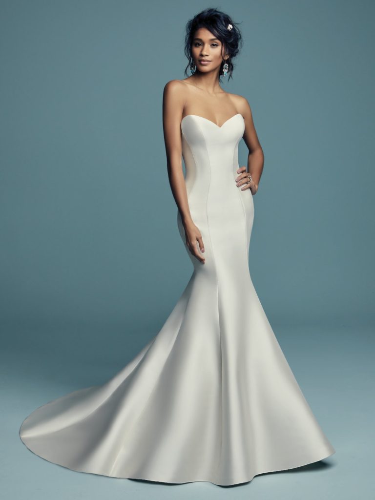 Simple sophisticated mermaid wedding dress by Maggie Sottero - Cassidy gown