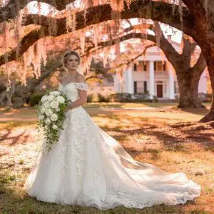 Plantation wedding dress