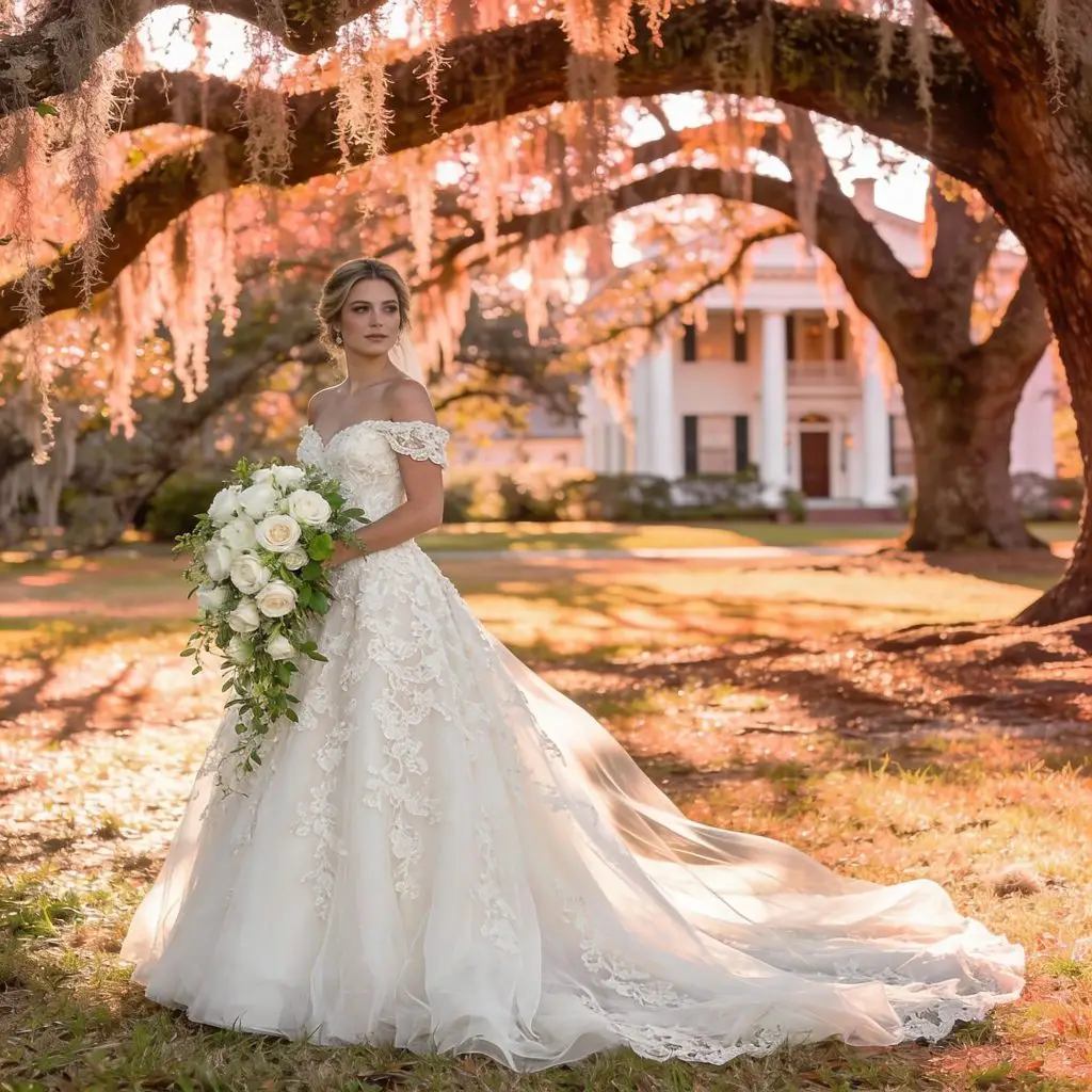 Plantation wedding dress